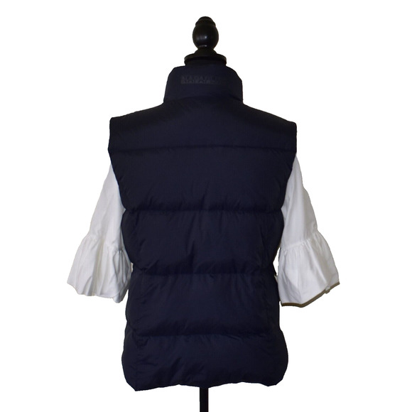 B0 Auth NAPAPIJRI GEORGAPHIC Zip/Snap Quilted Duck Down Feather Puffer Vest Sz L - Picture 5 of 9